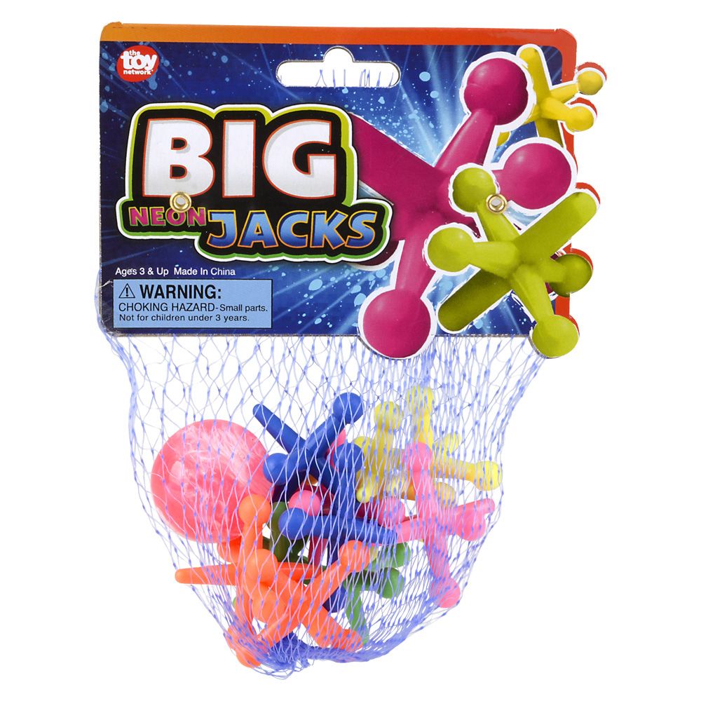 144 pieces Big Neon Jacks Set 1.75" - Store