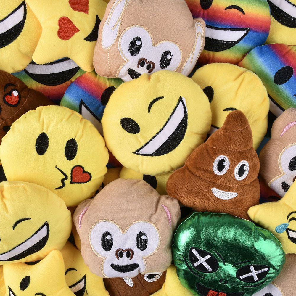 288 pieces Emoticon Plush Assortment 4.5 - 6" 36 Pcs/un - Plush Toys