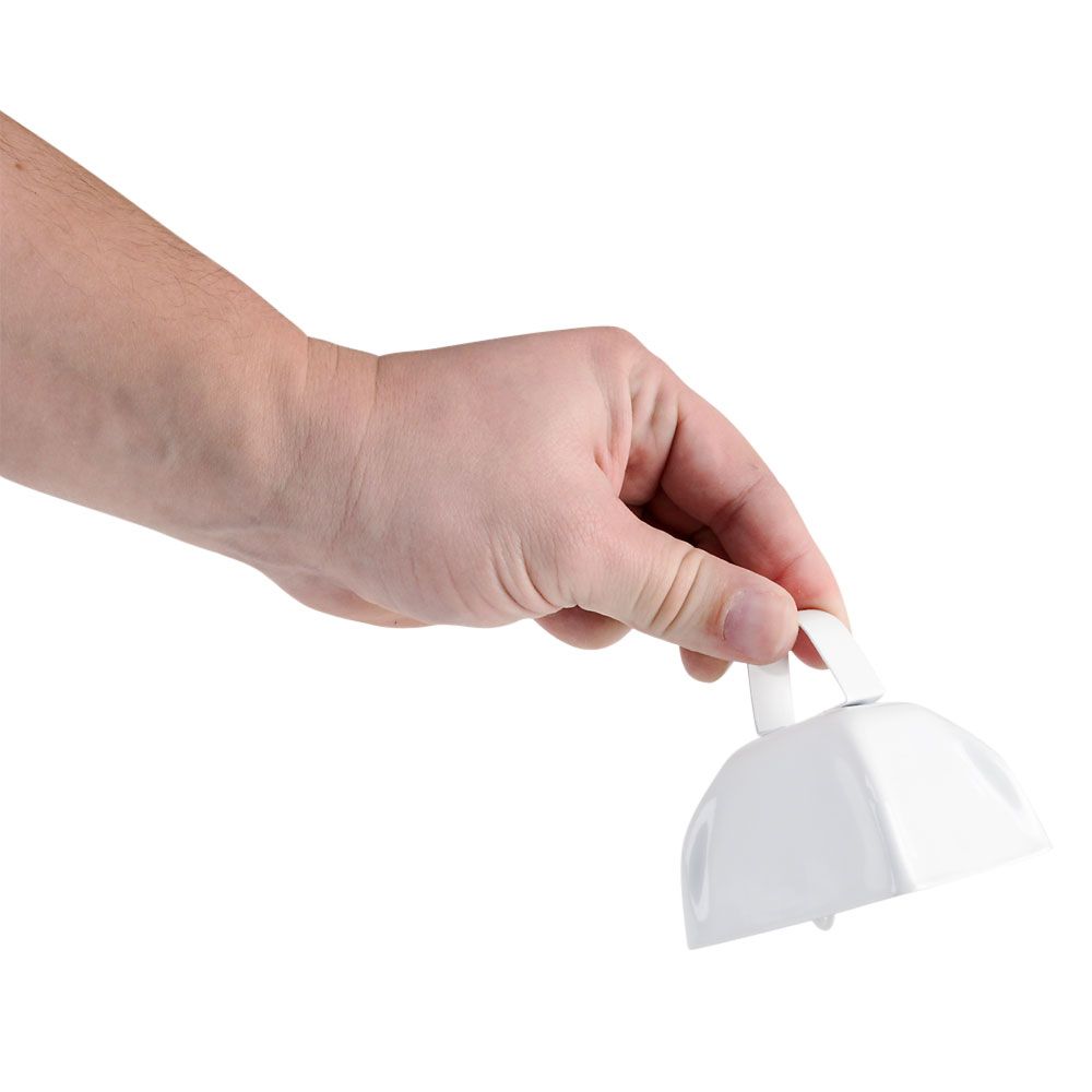 144 pieces 3" White Metal Cowbell - Musical Toys