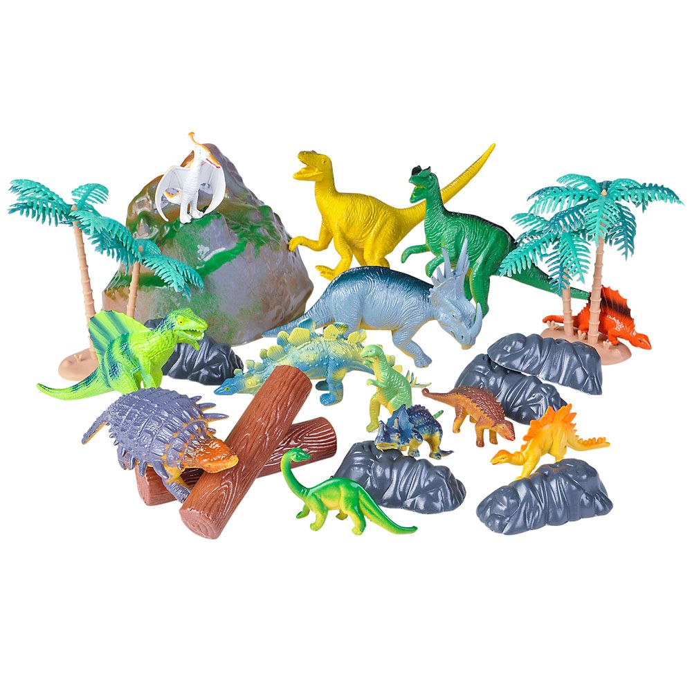 12 pieces 23 Pc Dinosaur Set In Carry Bag - Animal & Reptiles