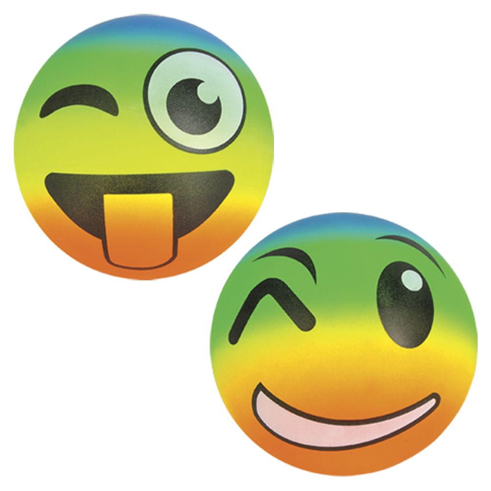 100 pieces 6 inch Emoticon Rainbow Vinyl Balls - Balls