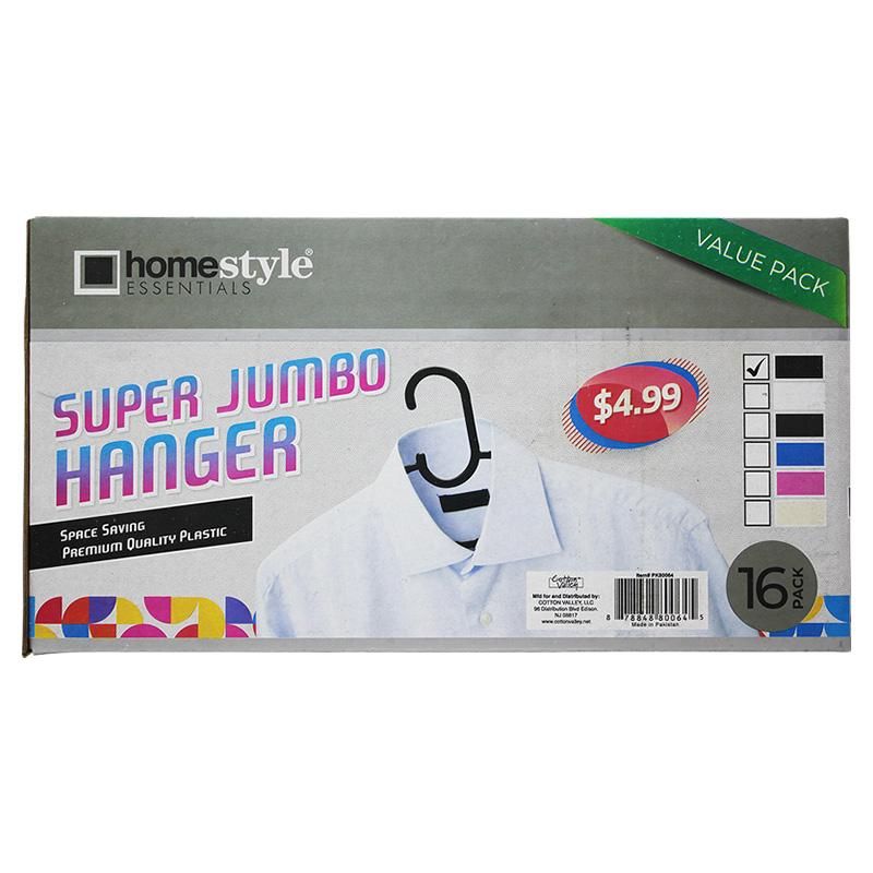 16 Pieces 16 Pack Black Plastic Box Hangers - Hangers