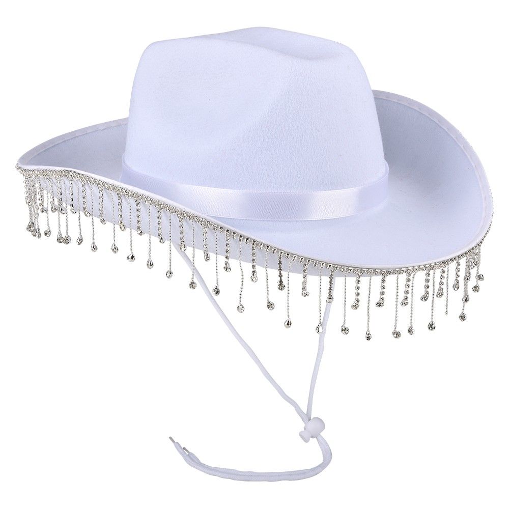 48 pieces Cowgirl Diamond Tinsel Hat - Cowboy & Boonie Hat