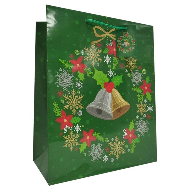 96 Pieces 2pk Large Christmas Bag Glossy - Christmas Gift Bags and Boxes