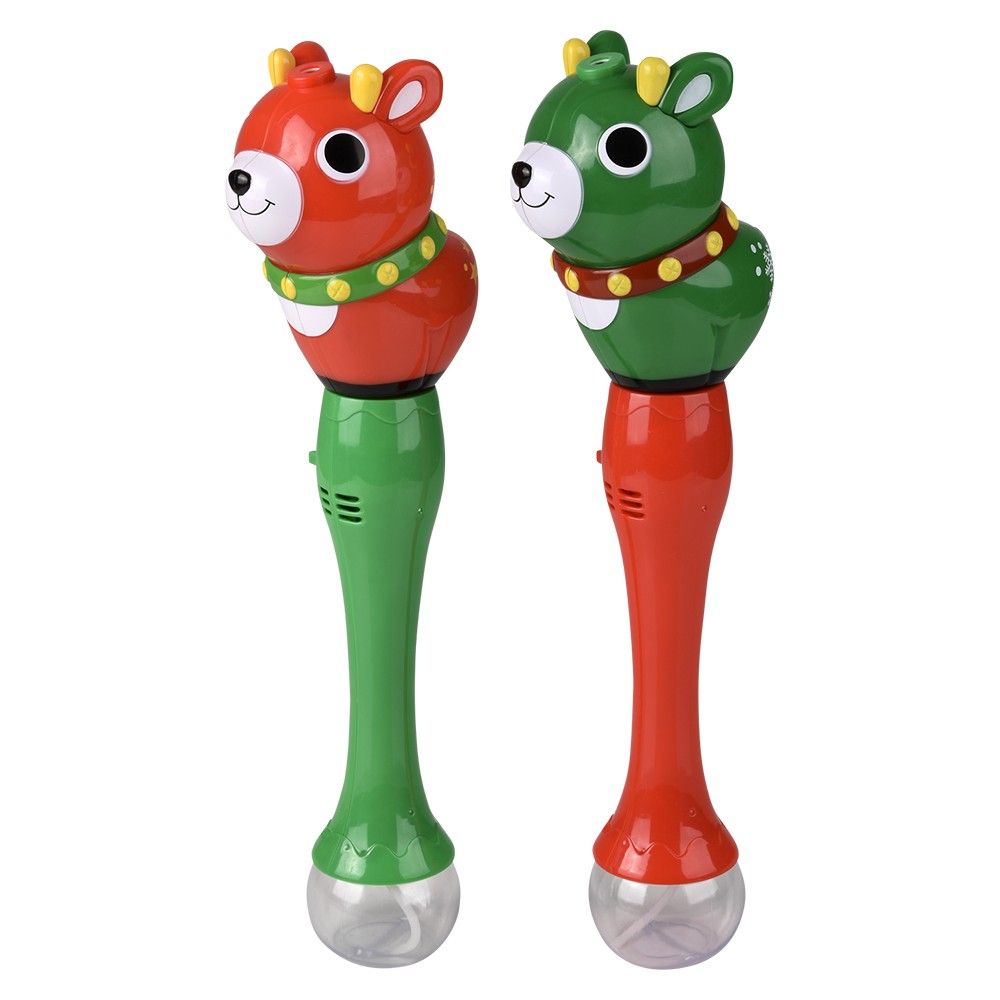 24 of LighT-Up Reindeer Bubble Wand Red/green 14"