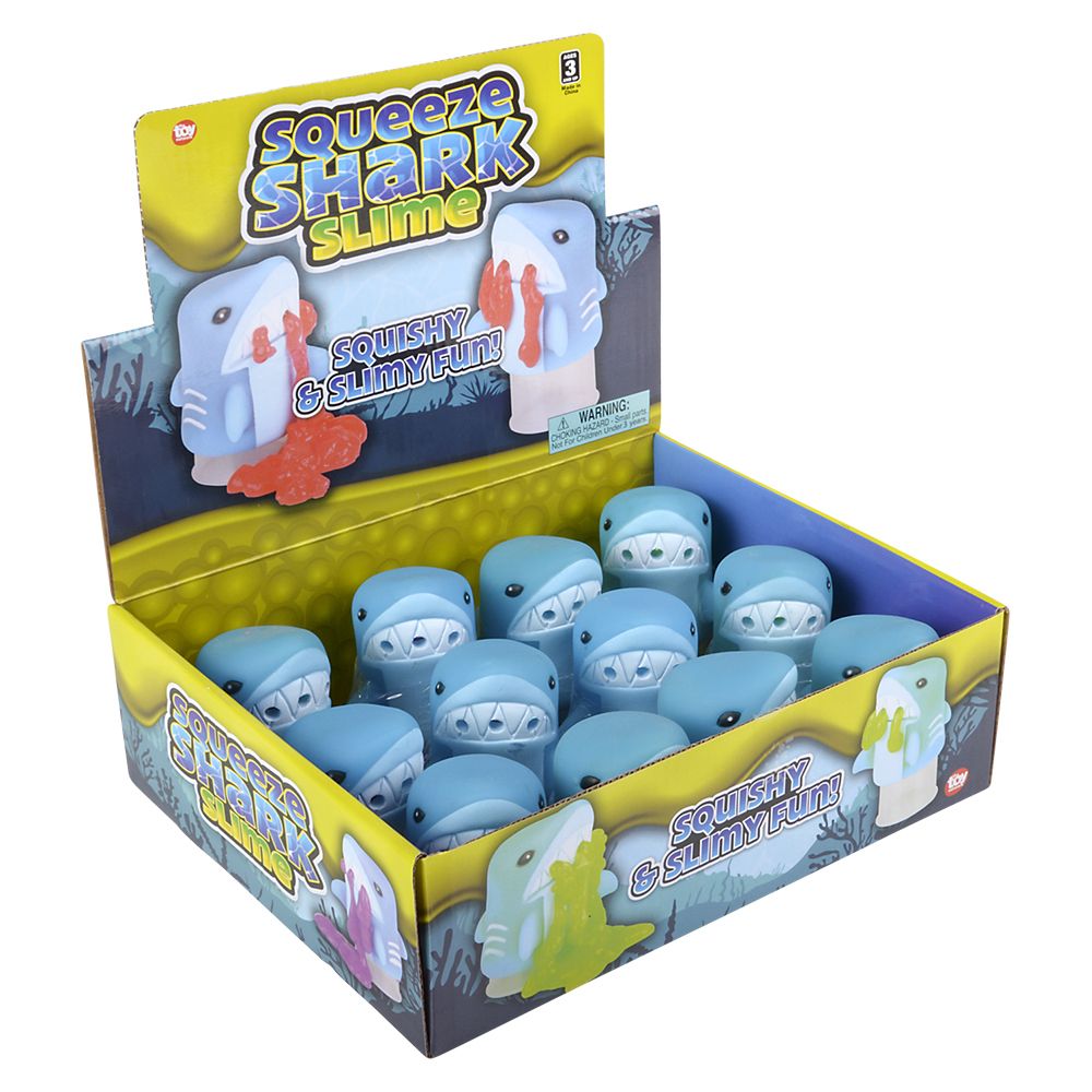144 of 3 Inch Squeeze Shark Slime