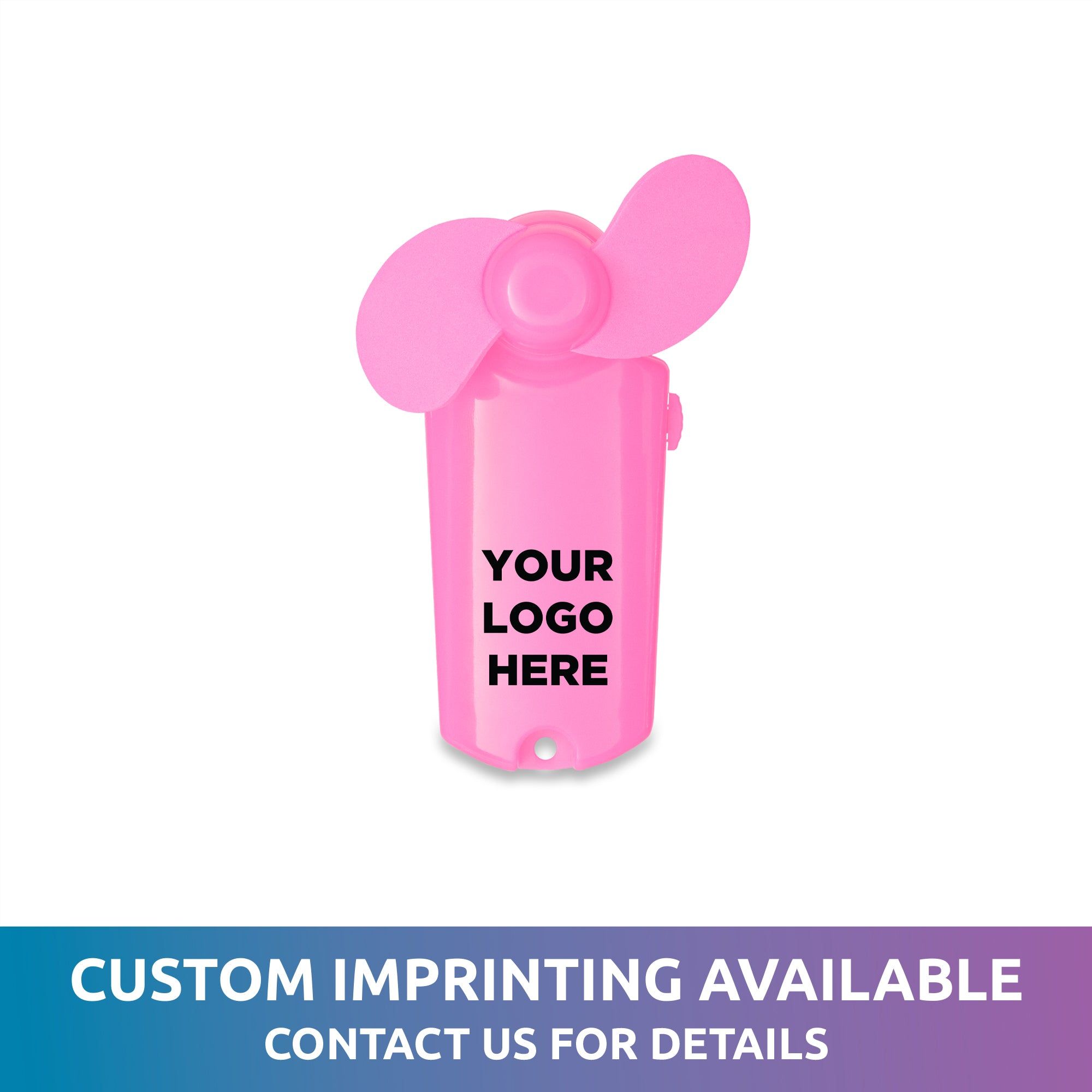 Wholesale Footwear Pink Handheld Mini 3 3/4" Fan