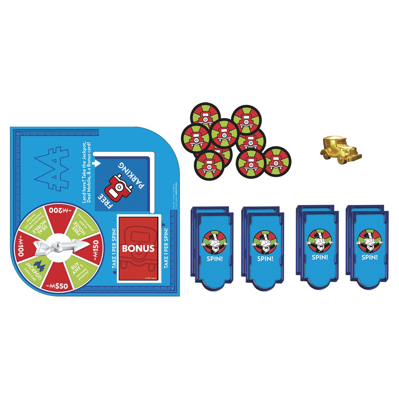 12 pieces Monopoly Free Parking Jackpot Expansion Game - Card Games