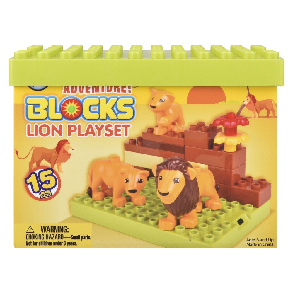 12 pieces Block Scene Lion15pcs - Store