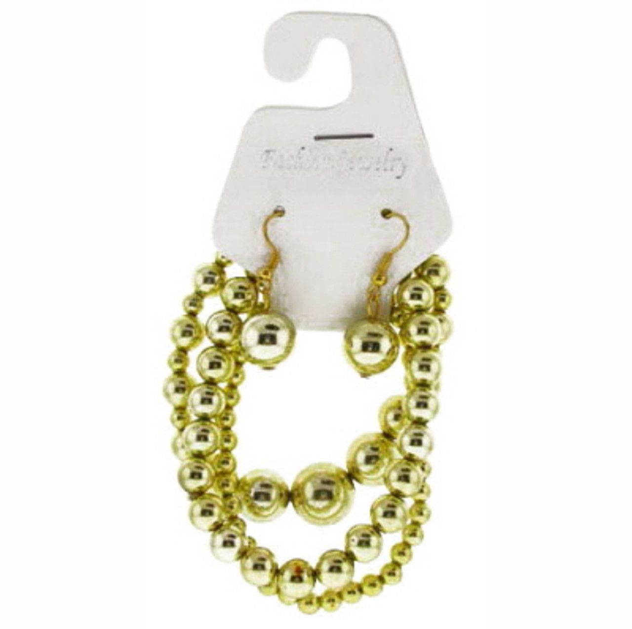 60 Wholesale Gold Tone Acrylic Bead Bracelet