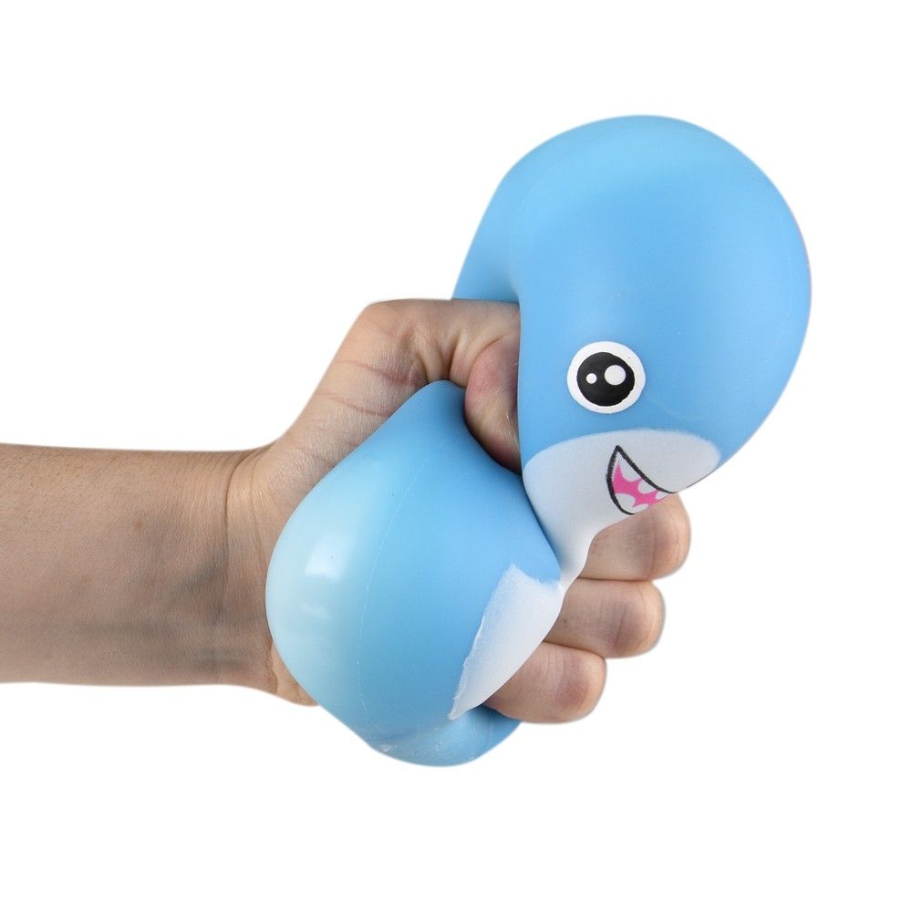 72 pieces Squish And Stretch Shark 3.75 Inch 12ct - Slime & Squishees