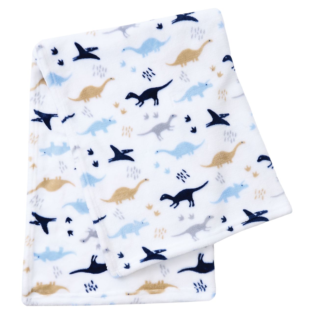 24 pieces Flannel Baby Blanket & Plush Toy - Blue Dino - Baby Accessories