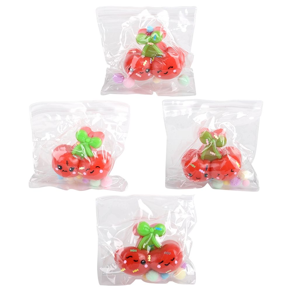 144 pieces 2.5" Sticky Squish Cherries - Slime & Squishees