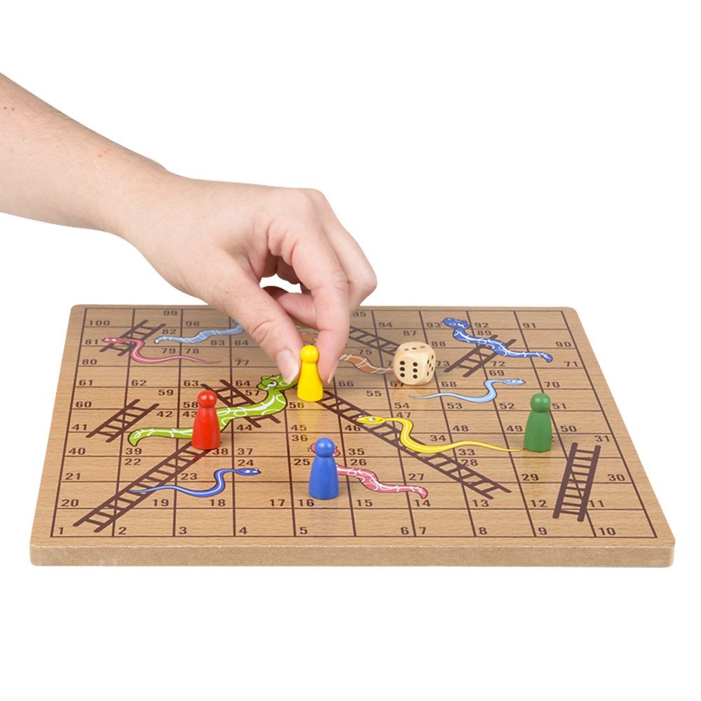 12 pieces 10" Wooden Snakes And Ladders - Store