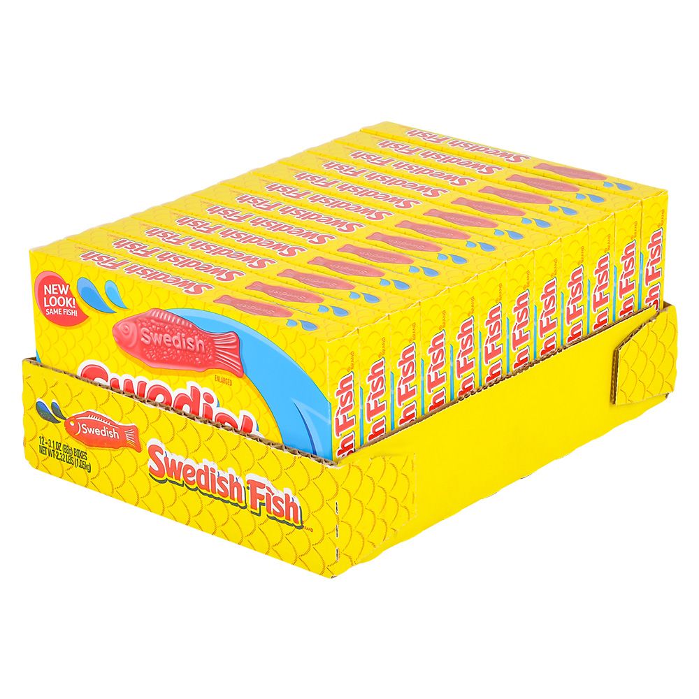 12 pieces Swedish Fish Red Theater Box Candy 12pc - Spray Bottles