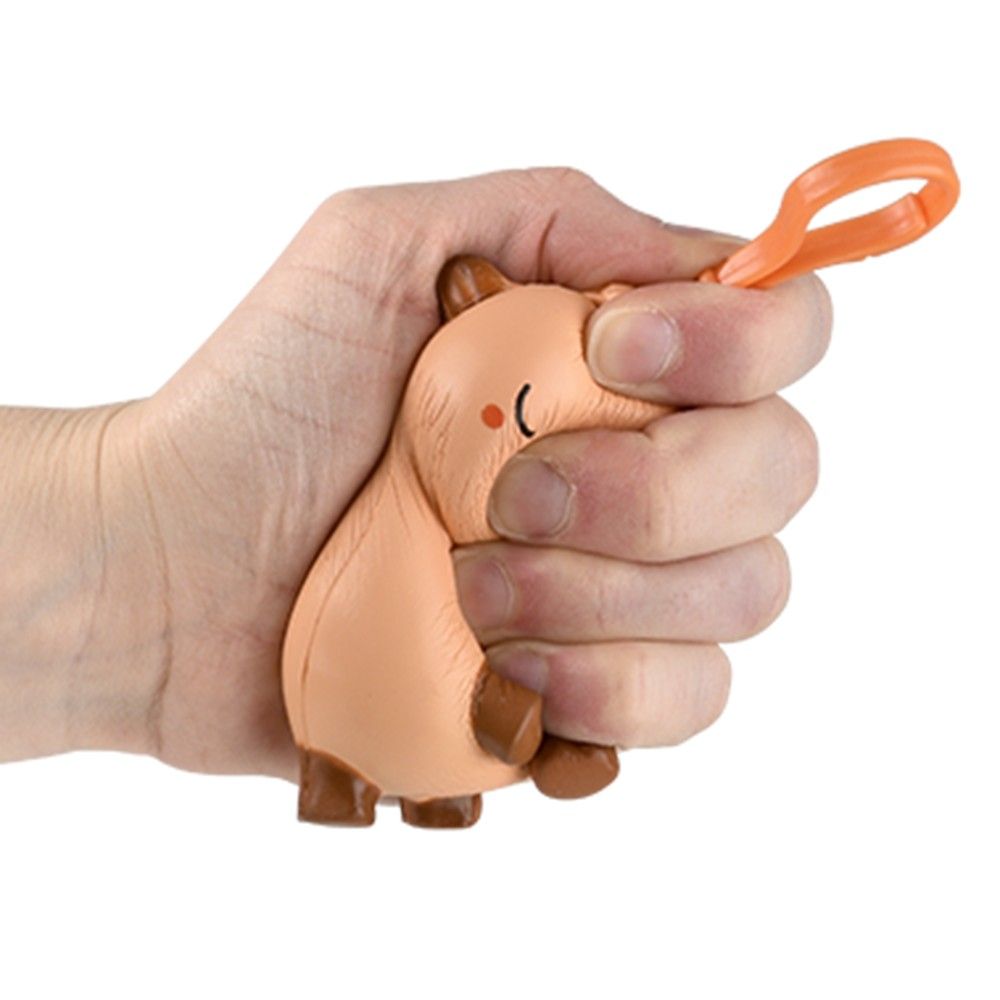 144 pieces 3.25" Capybara Squish Backpack Clip - Slime & Squishees