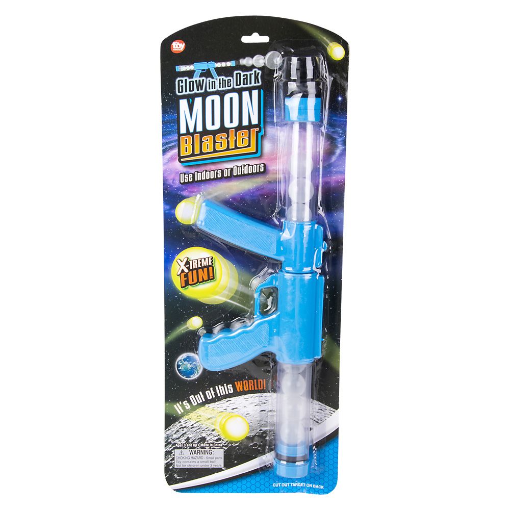 24 pieces 19" Glow In The Dark Blue Moon Blaster Carded - Toy Weapons