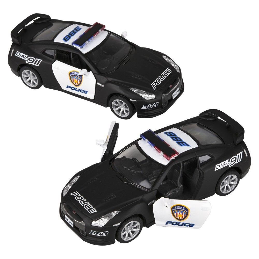 144 pieces 5" DiE-Cast Pull Back 2009 Nissan GT-R R35 Police - Car, Planes, Trains & Bikes