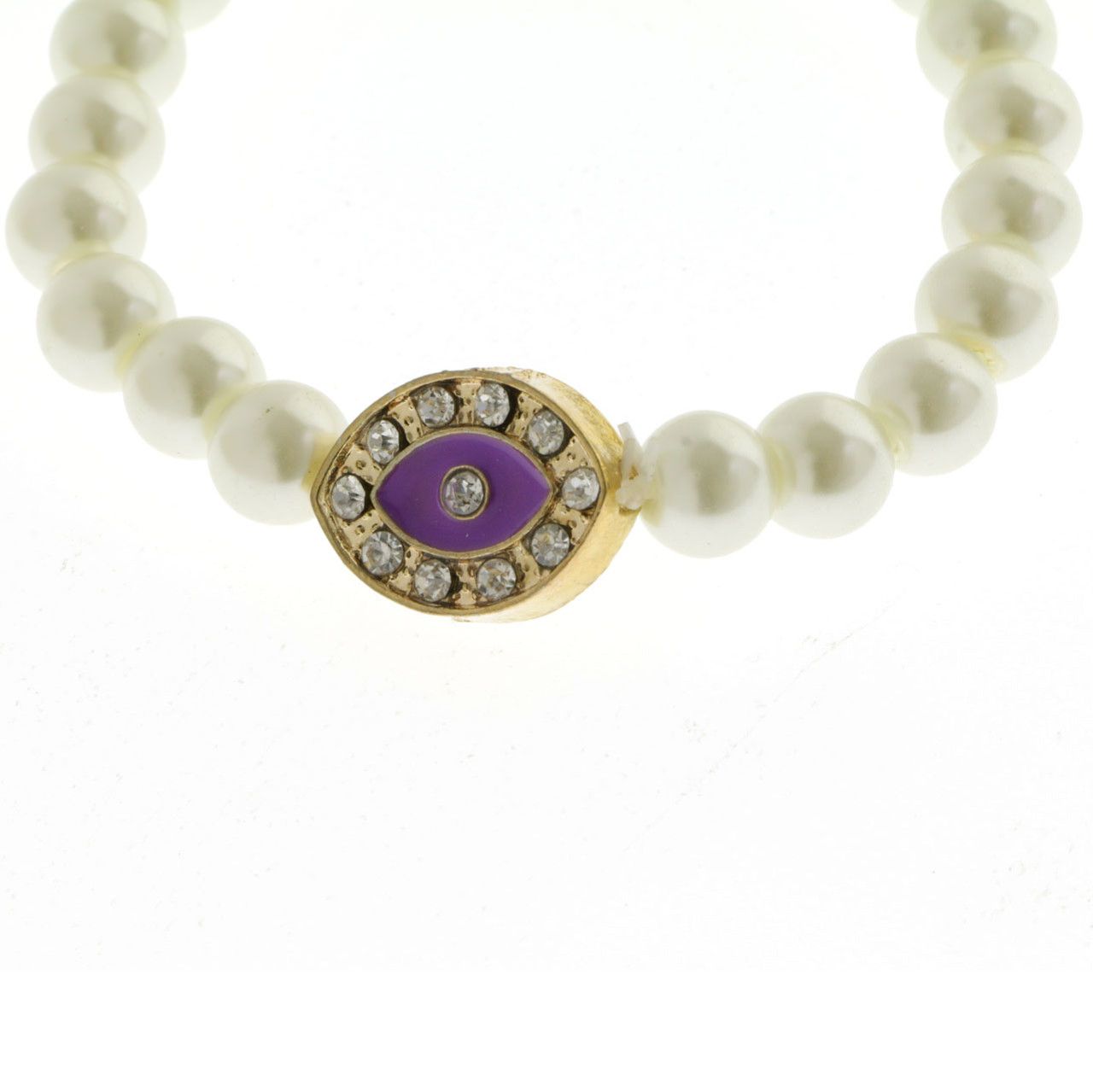 60 Wholesale White Beaded Bracelets With Stud Earrings