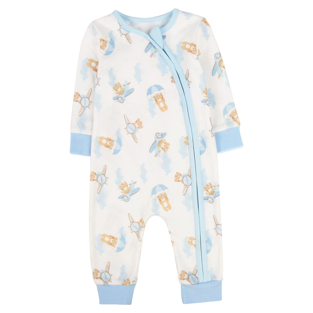24 pieces 4-Piece Baby Clothing Set With Blanket - Blue Bear Print - Baby Apparel