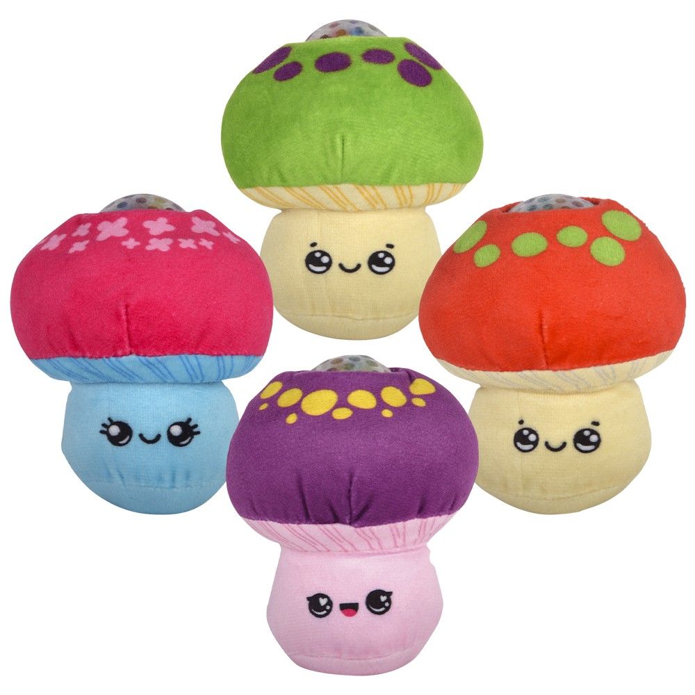 72 pieces 3" Mushroom Squeezy Bead Plush Ball - Plush Toys