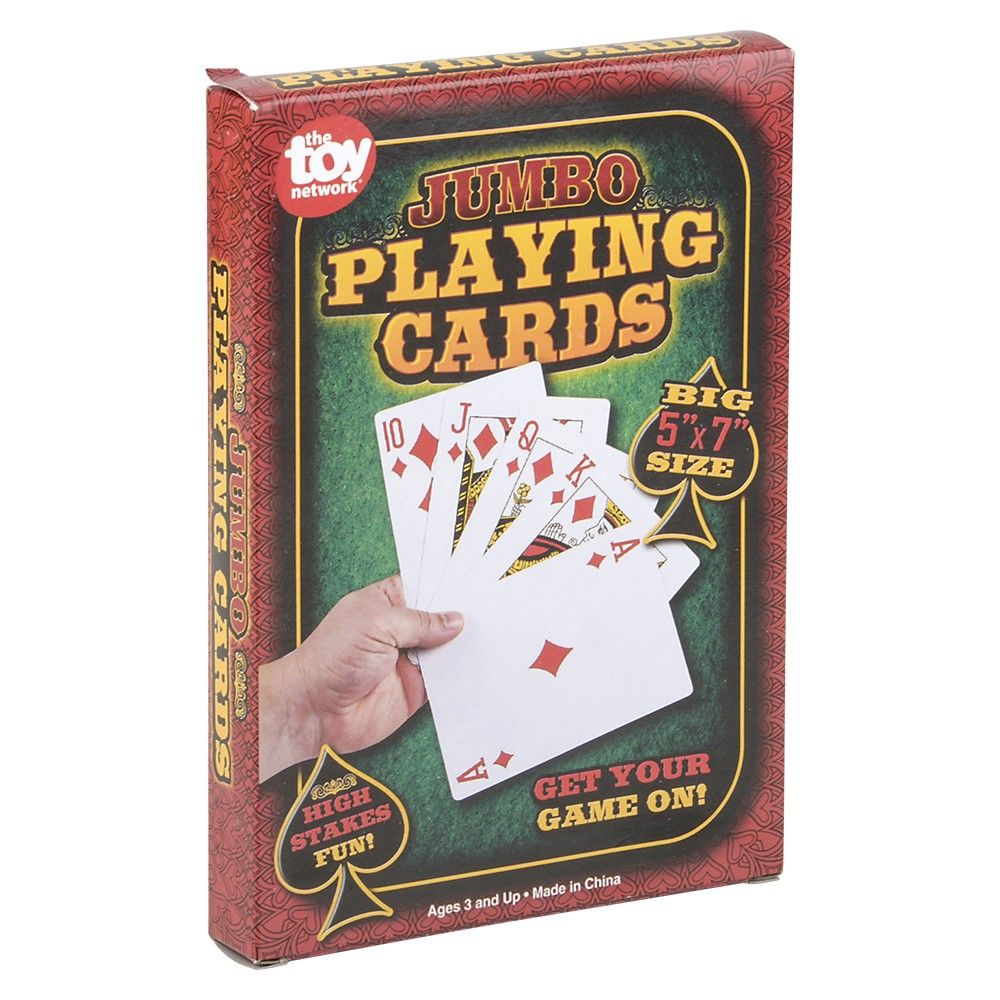 48 pieces Jumbo Playing Cards 5" X 7" - Playing Cards & Dice