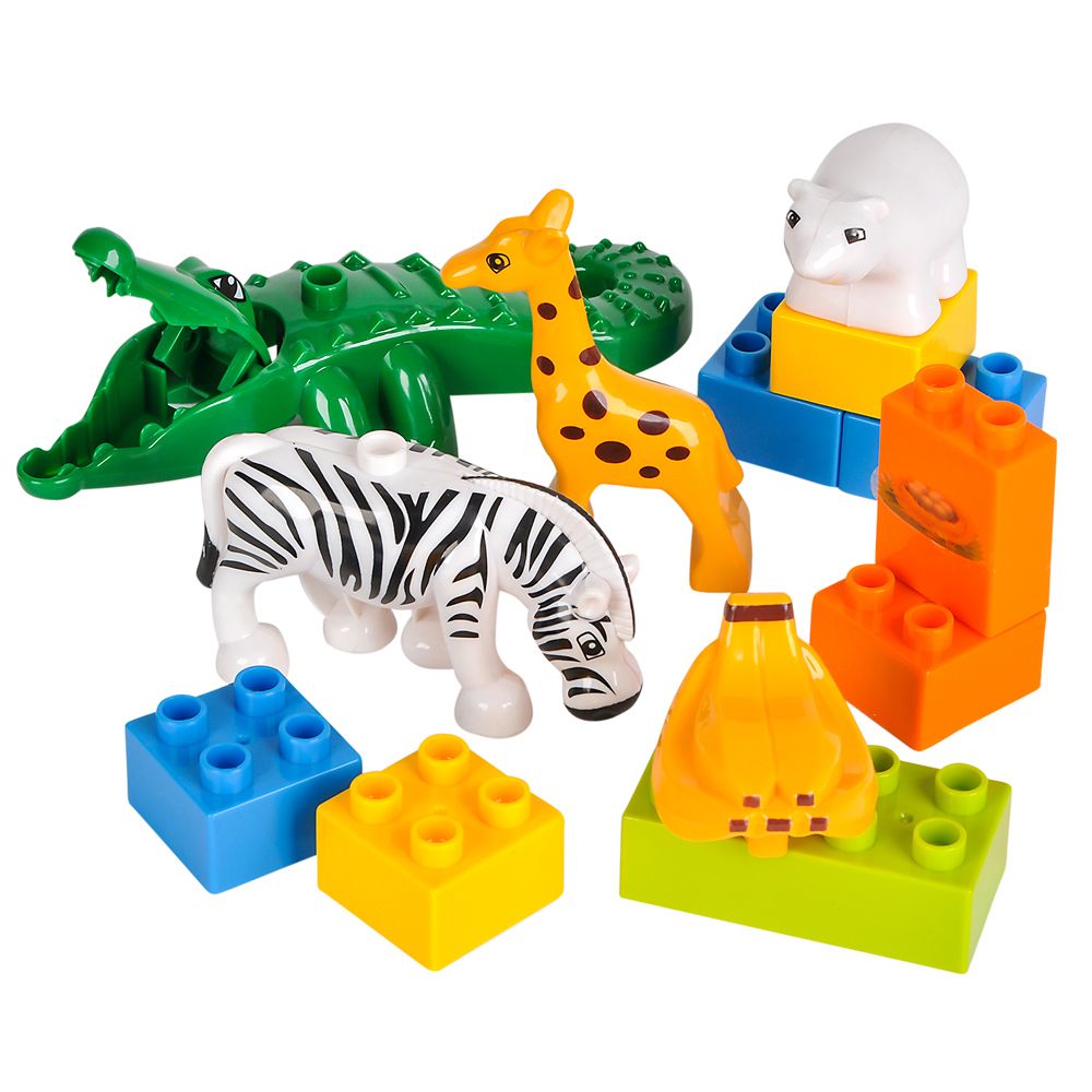 24 pieces 13 Pc Zoo Block Set - Store