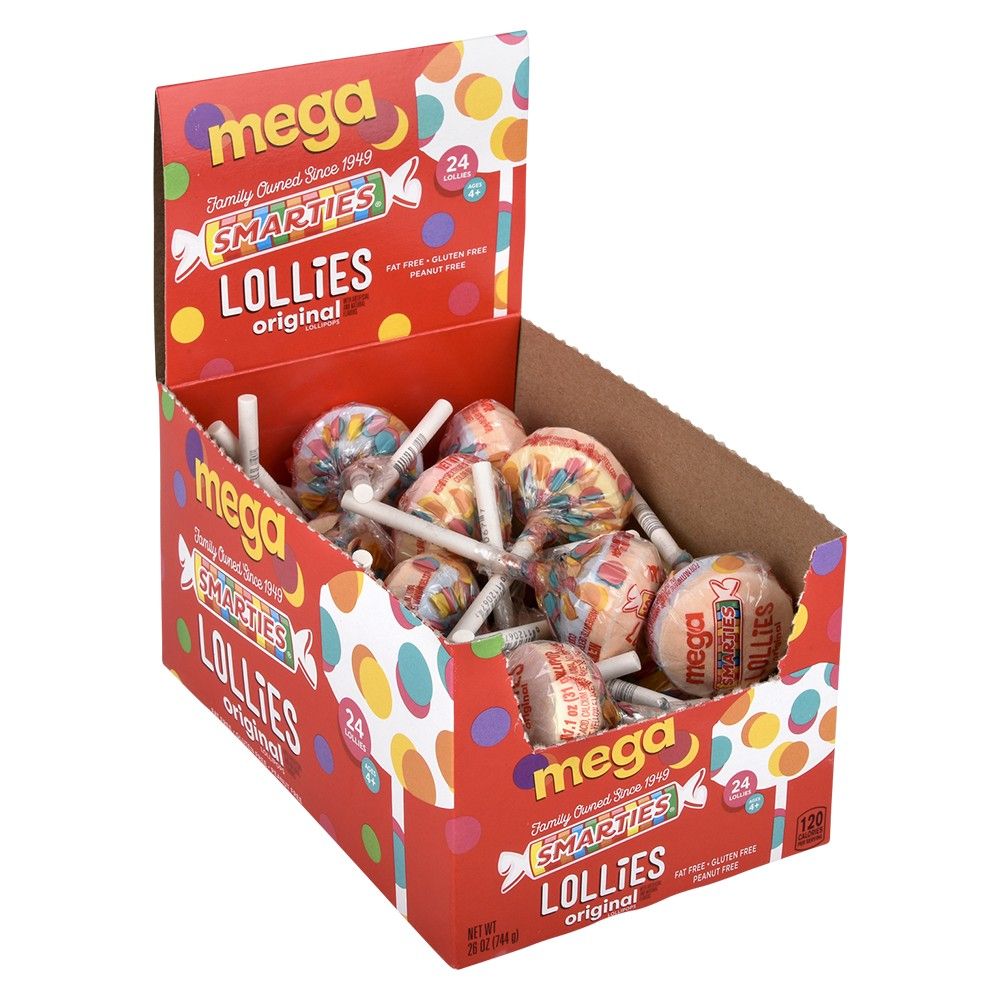 384 pieces Smarties Mega Lollies 24ct - Food & Beverage