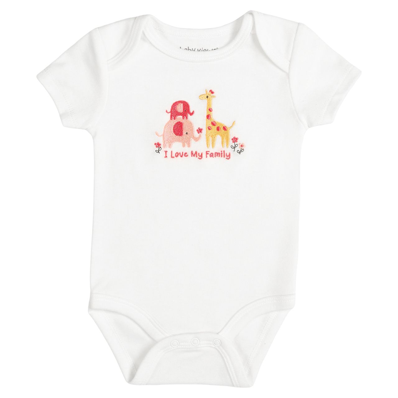 48 pieces 3-Piece Baby Bodysuits - Pink Animals - Baby Apparel