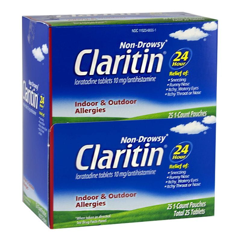 25 Pieces Claritin Allergy Pack Of 1 - Pain & Allergy Relief for Donation
