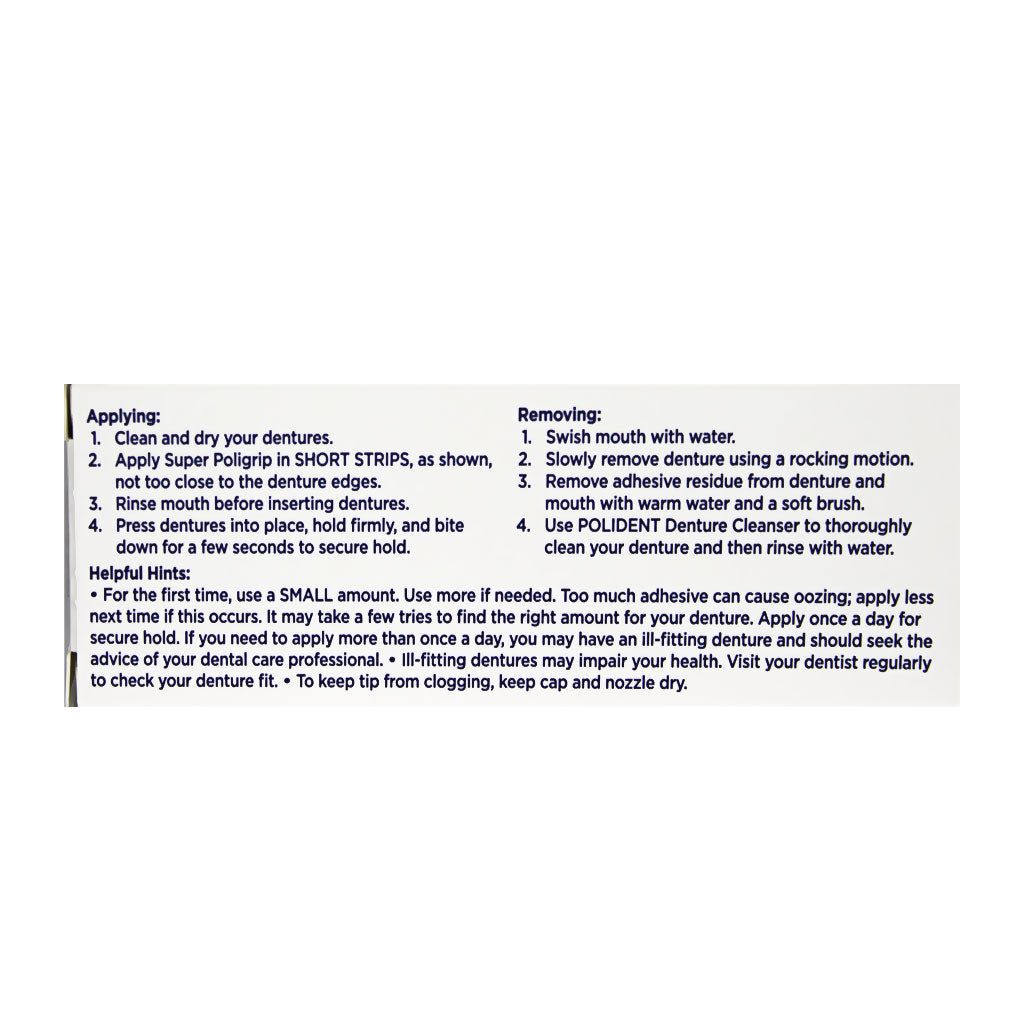 Wholesale Footwear Super Poligrip Denture Adhesive Cream Travel Size - 0.75 oz.