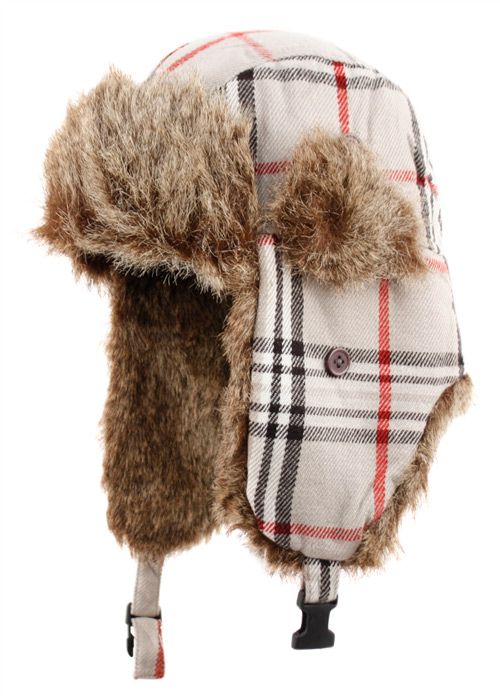 12 Wholesale Plaid Trooper Hat Tp476 A Assorted