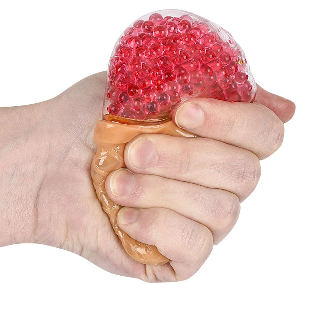 144 pieces 3.5" Squeezy Bead Ice Cream Cone - Slime & Squishees
