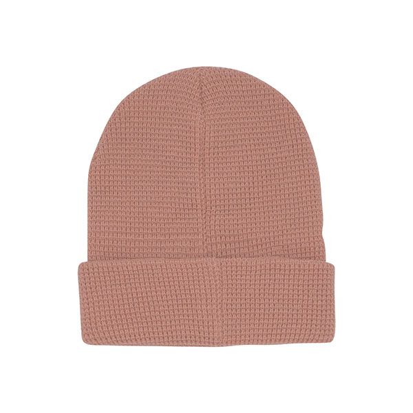 24 pieces Waffle Knit Cuff Beanie BLUSH - Winter Beanie Hats