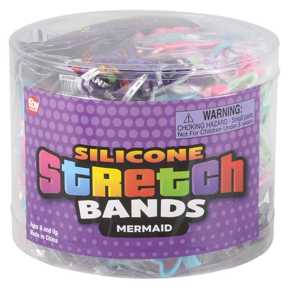 288 pieces Mermaid Silicone Stretch Bands - Rubber Bands