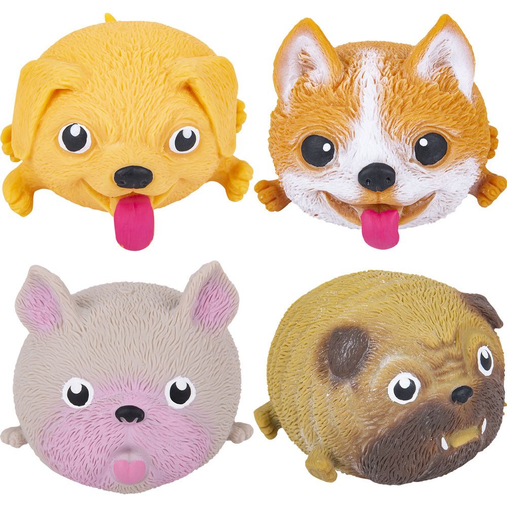 72 pieces 4" Squish And Stretch Puffy Dog - Slime & Squishees