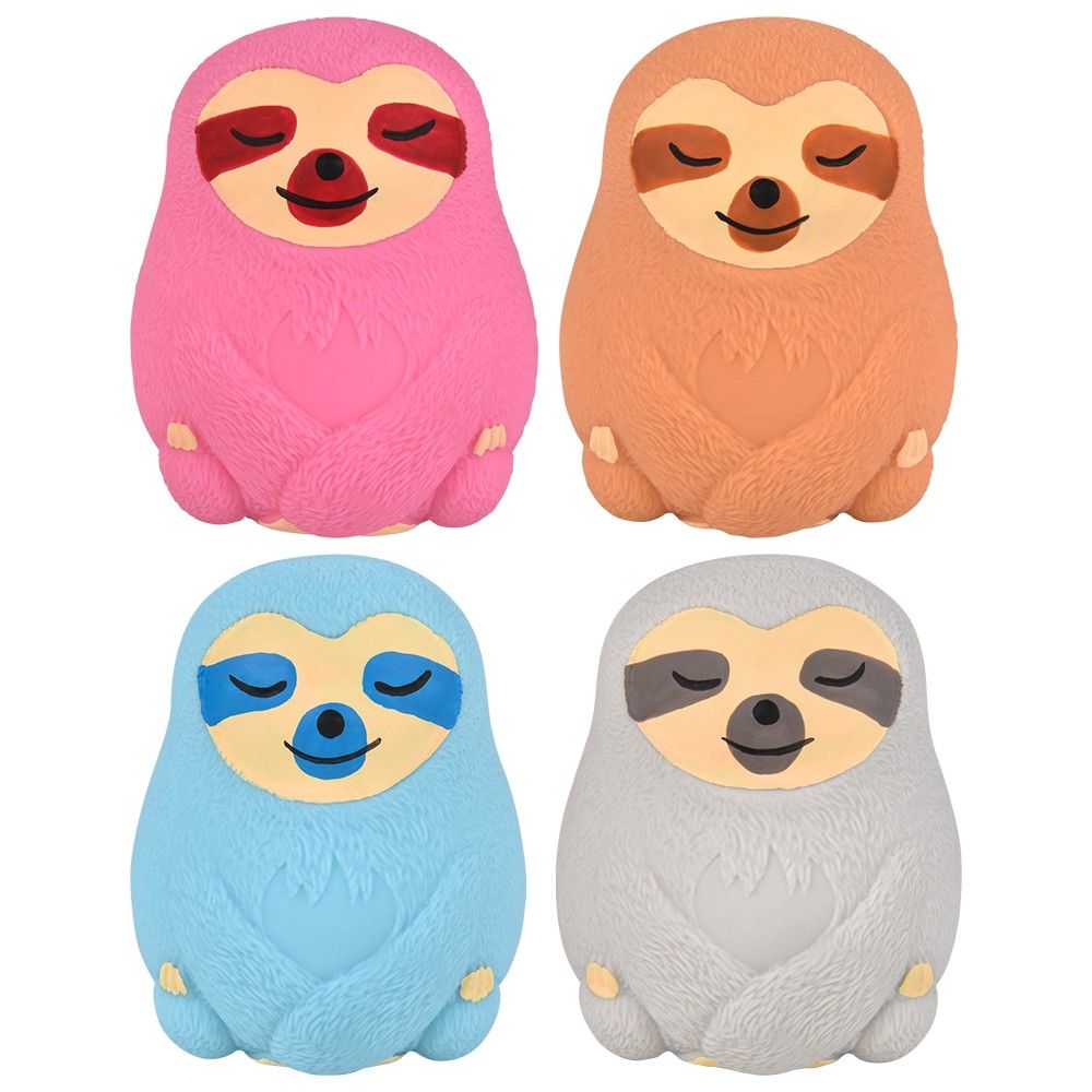 72 pieces Marshmallow Sloth 3" 12ct - Slime & Squishees