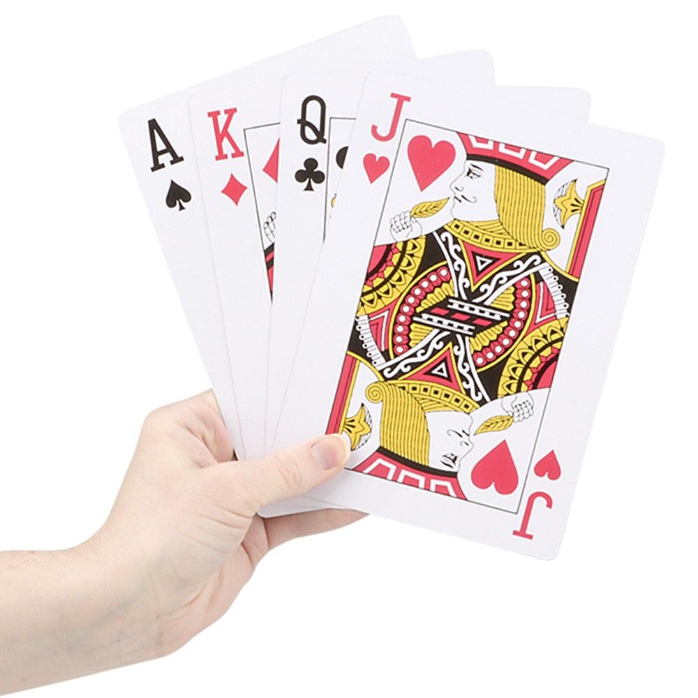 48 pieces Jumbo Playing Cards 5" X 7" - Playing Cards & Dice