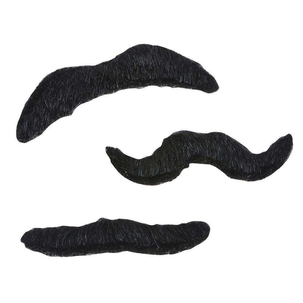 576 pieces 3.5" 3 Pc Mustache Set - Costumes & Accessories