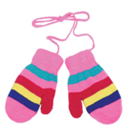 12 Wholesale Kids Knit Mittens Assorted
