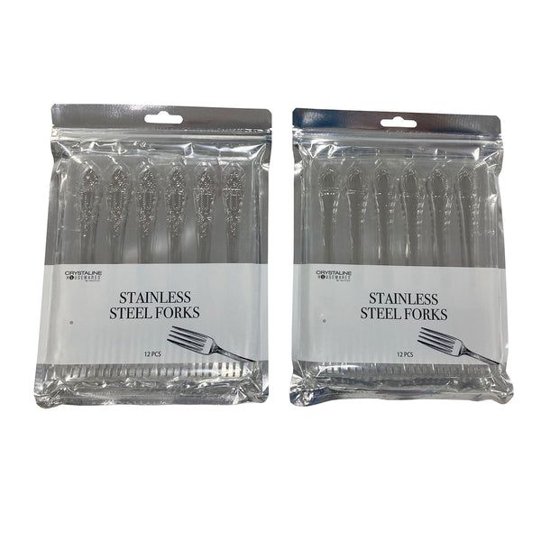 48 pieces 12 Pcsstainless Steel Fork Set - Kitchen Cutlery