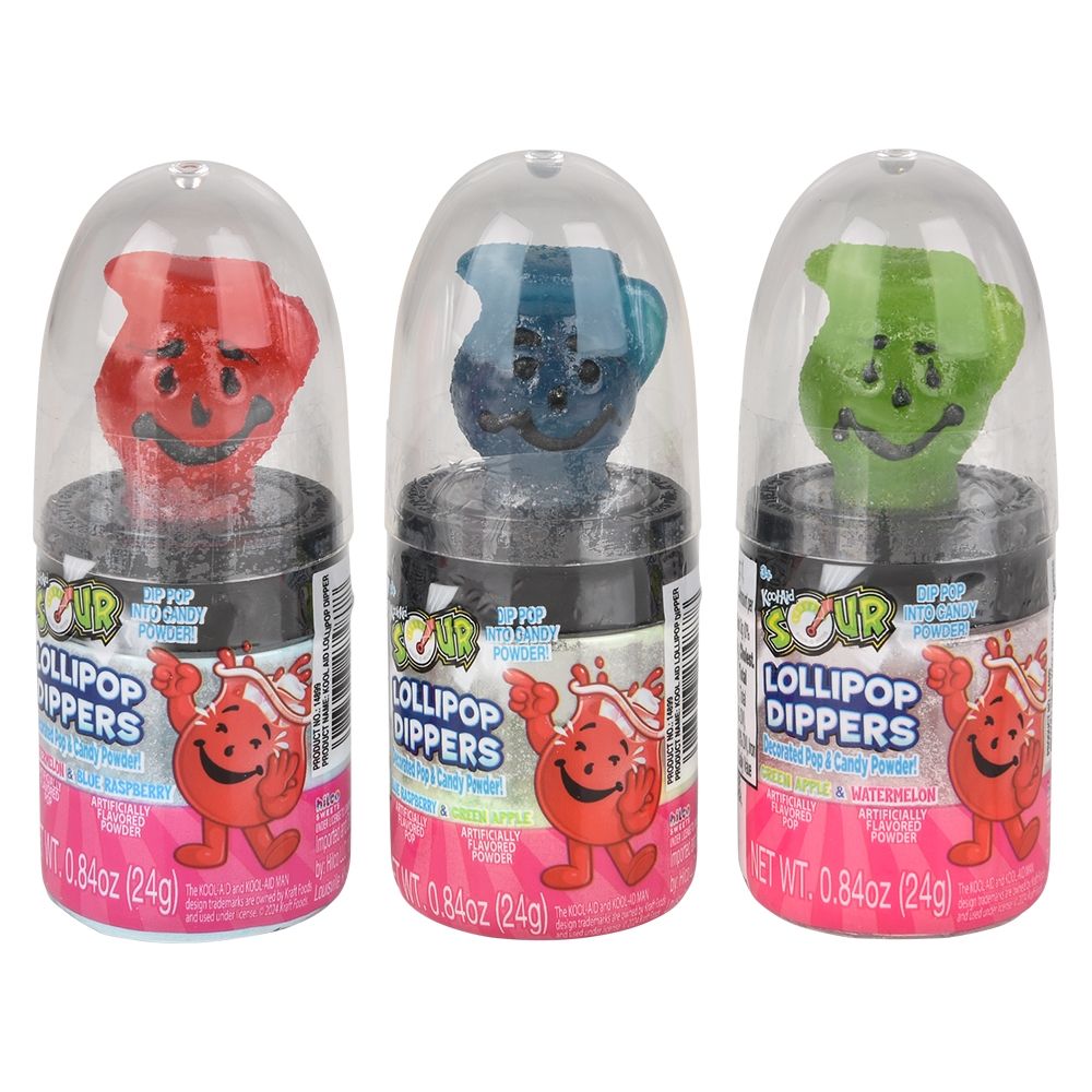 72 Wholesale Kool Aid Sour Lollipop Dippers
