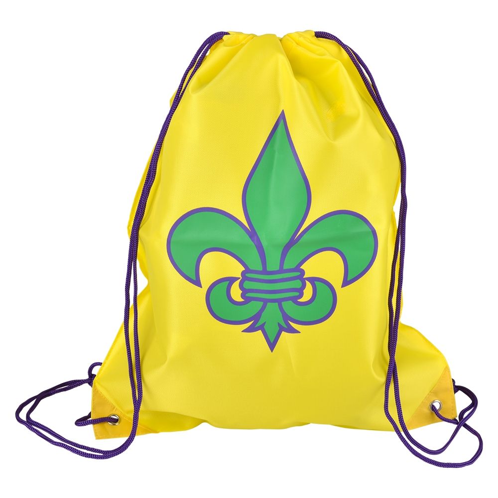 360 pieces Fleur De Lis Drawstring Backpack 16.5-inch - Backpacks 16"