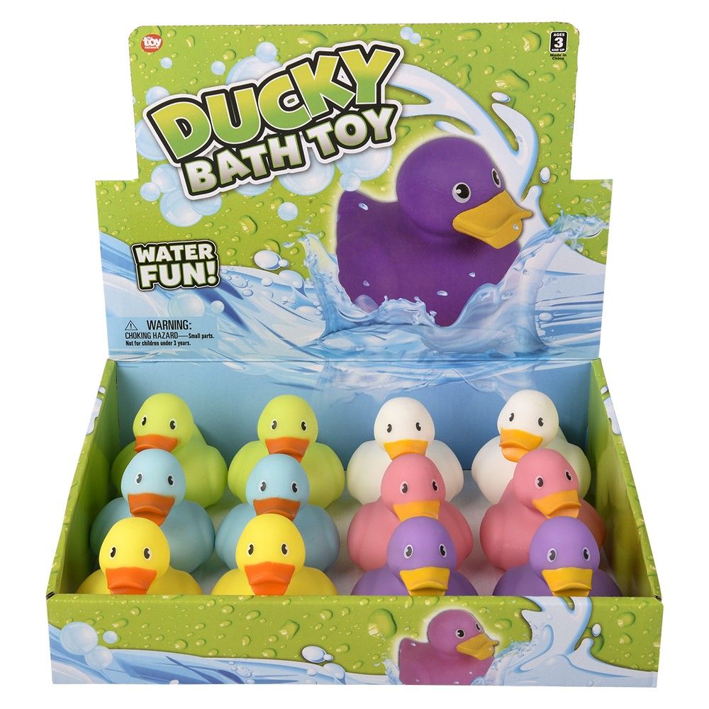 72 pieces 3.5" Bath Time DuckY-Assorted Colors - Shower Accessories