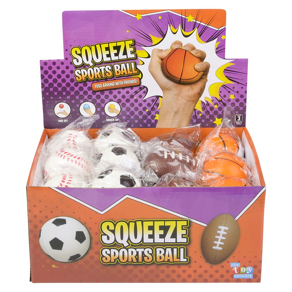 288 pieces 2.5" Sports Stress Ball (24pc/un) - Balls