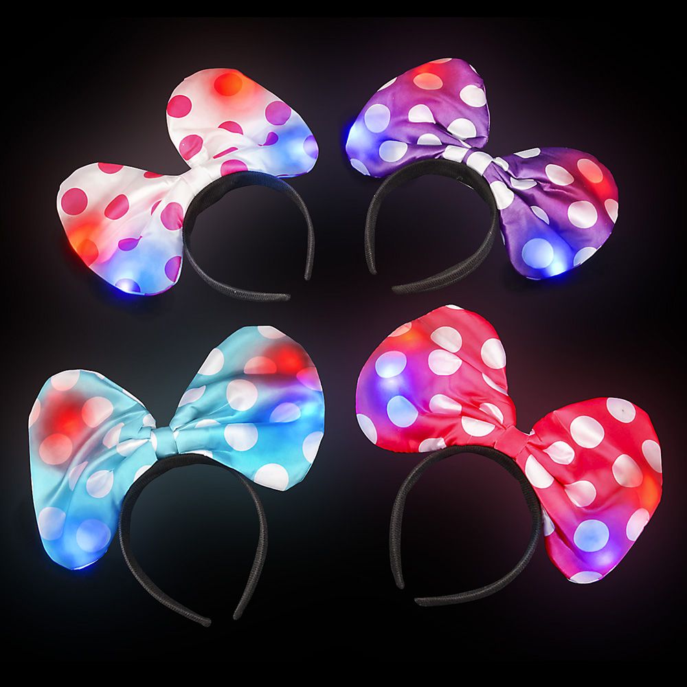 72 pieces LighT-Up Polka Dot Bow Headband - Costumes & Accessories
