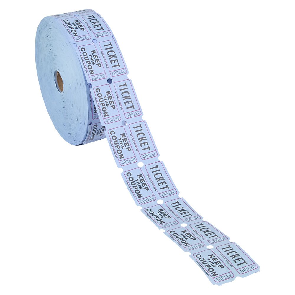 40000 pieces Double Roll Ticket Blue -2000/roll - Party Paper Goods