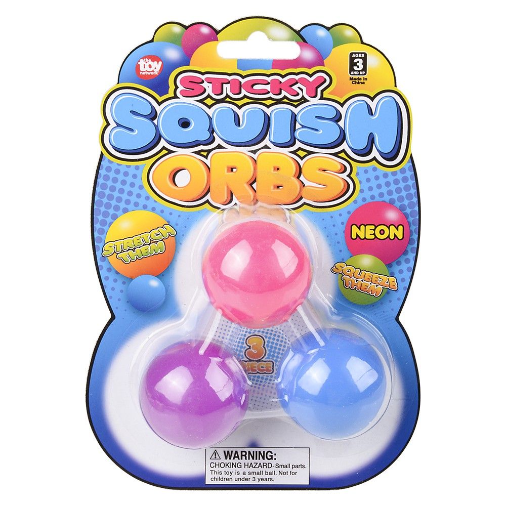 144 pieces 1.6" Squish Sticky Neon Orbs - Slime & Squishees