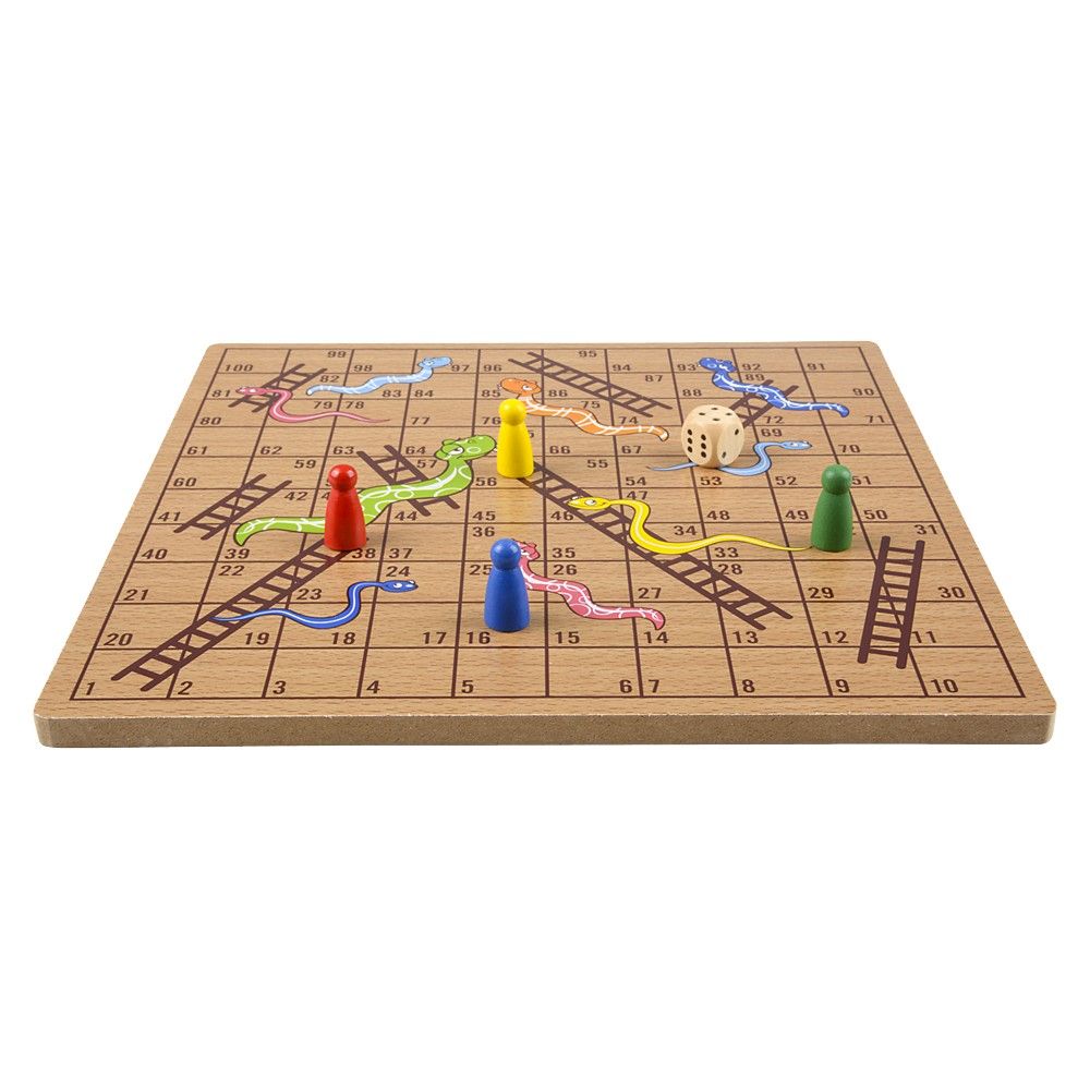 12 pieces 10" Wooden Snakes And Ladders - Store