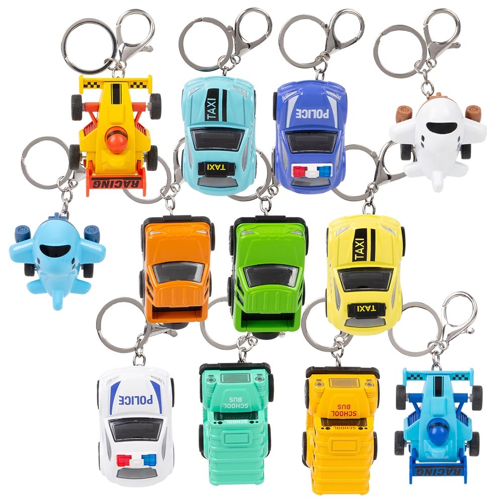 216 pieces 2.75 inch Diecast Vehicle Keychain Assortment 18ct - Key Chains